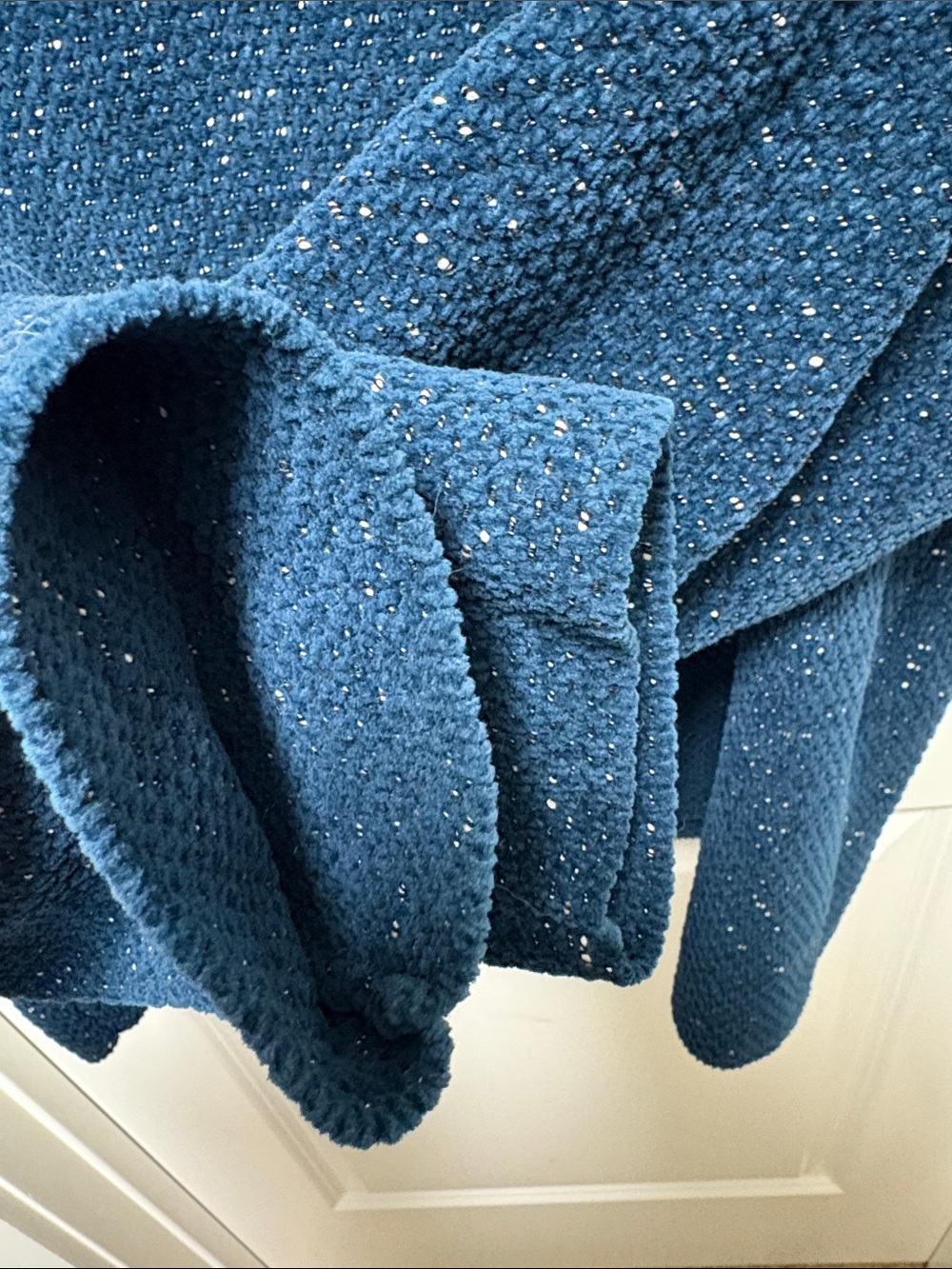Eileen Fisher Deep Teal Organic Cotton Mock Neck Sweater Size L - Picture 6 of 7